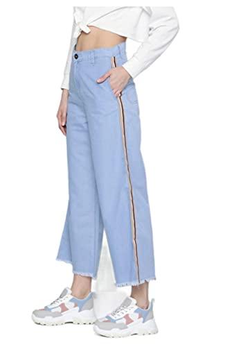 high star women's loose casual pants (palazzo260_blue