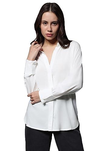 high star women's oversized fit shirt (hswshw23504_wh_white