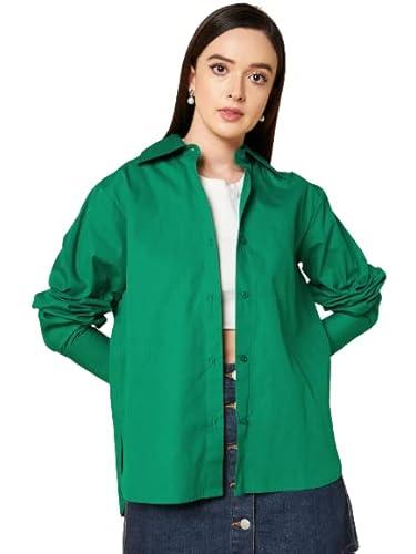 high star women's oversized fit shirts green s