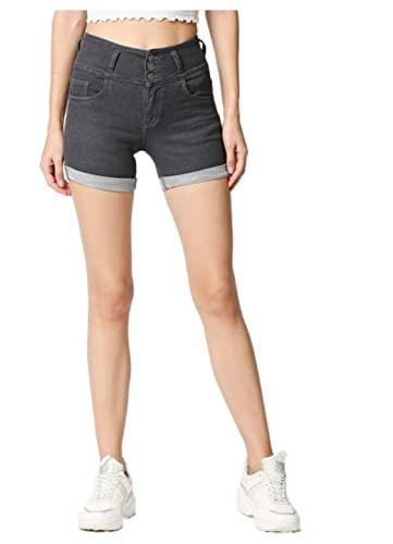 high star women's regular shorts (wdshort798_d_grey