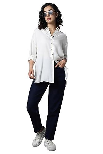 high star women's spread collar shirts (hswshw23505_wh_white xl)