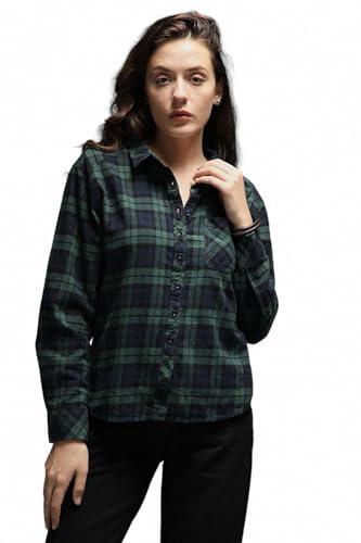 high star women's spread collar shirts (hswshw23f2_c3_green xl)