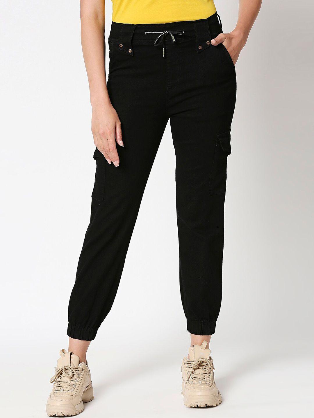 high star women black jogger jeans