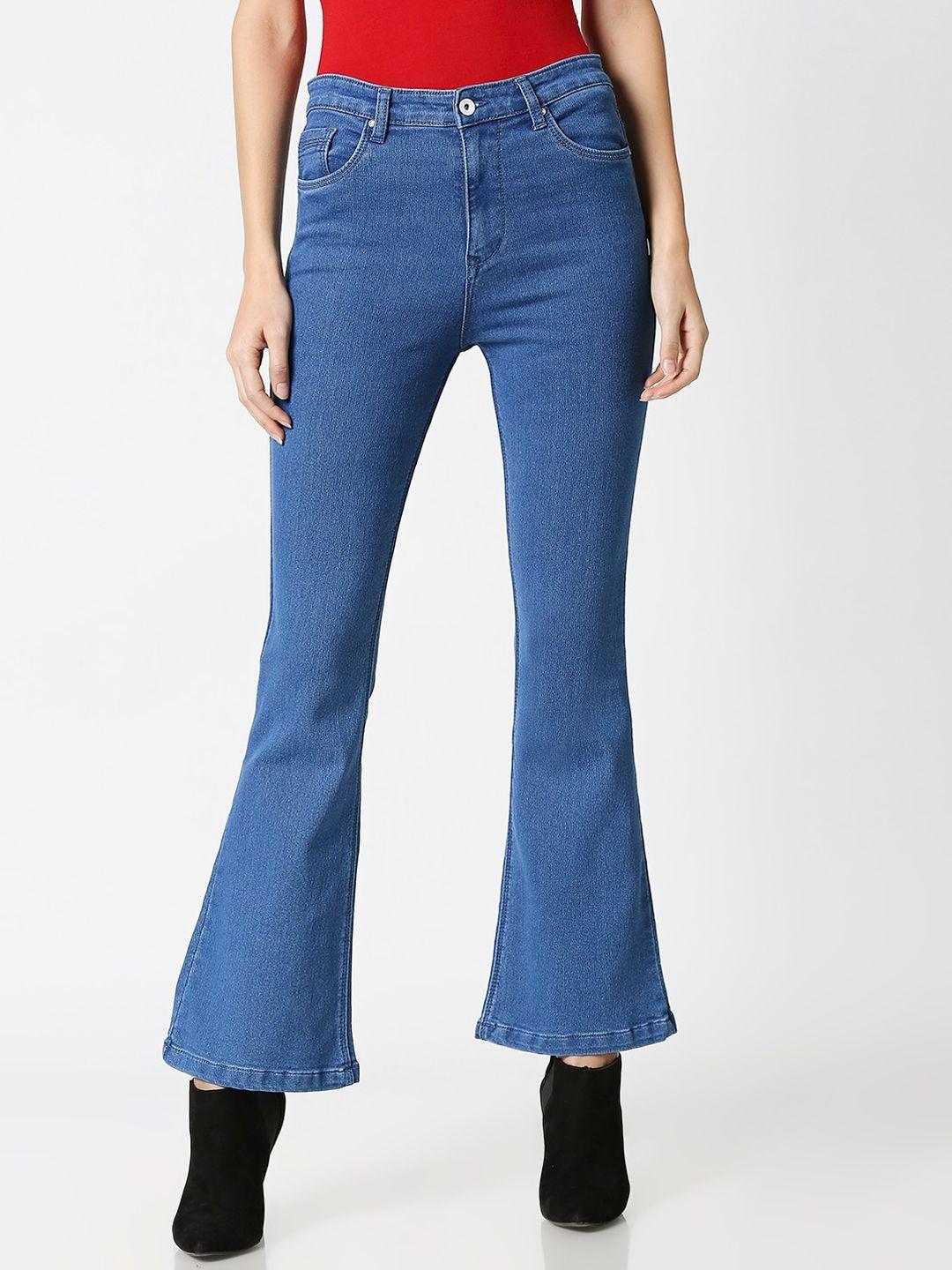 high star women blue bootcut high-rise jeans