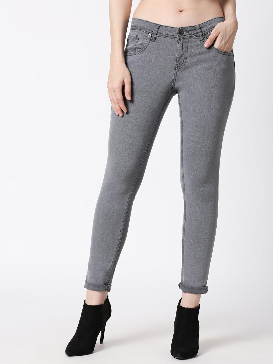 high star women grey slim fit jeans