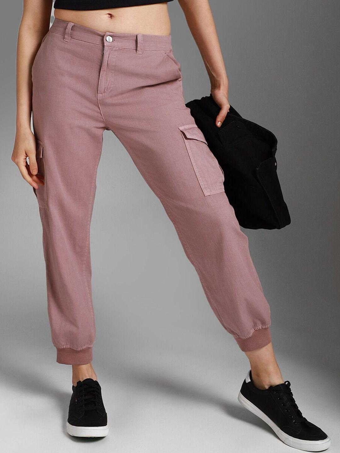 high star women high-rise cotton joggers