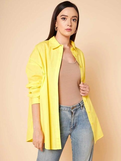 high star yellow oversized shirt