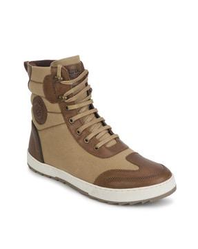 high-top lace-up casual shoes