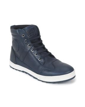 high-top lace-up casual shoes