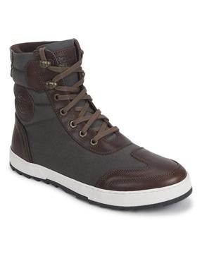 high-top lace-up casual shoes