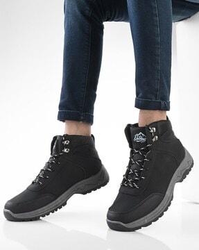 high-top lace-up shoes