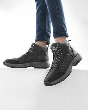 high-top lace-up shoes