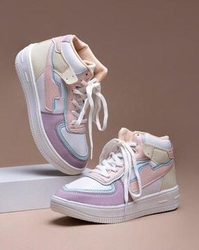 high-tops lace-up sneakers