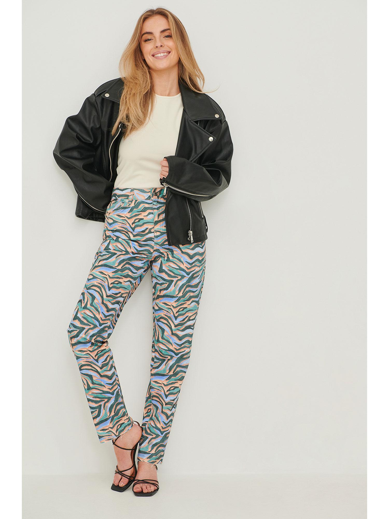 high waist denim-multicolor