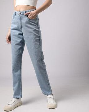 high waist mom fit jeans