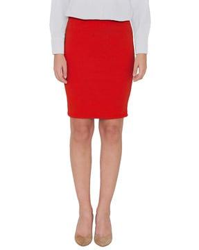 high waist pencil skirt