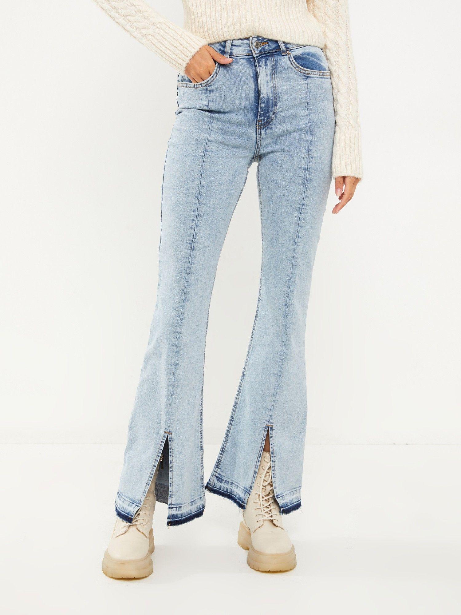 high waist spanish straight women jeans