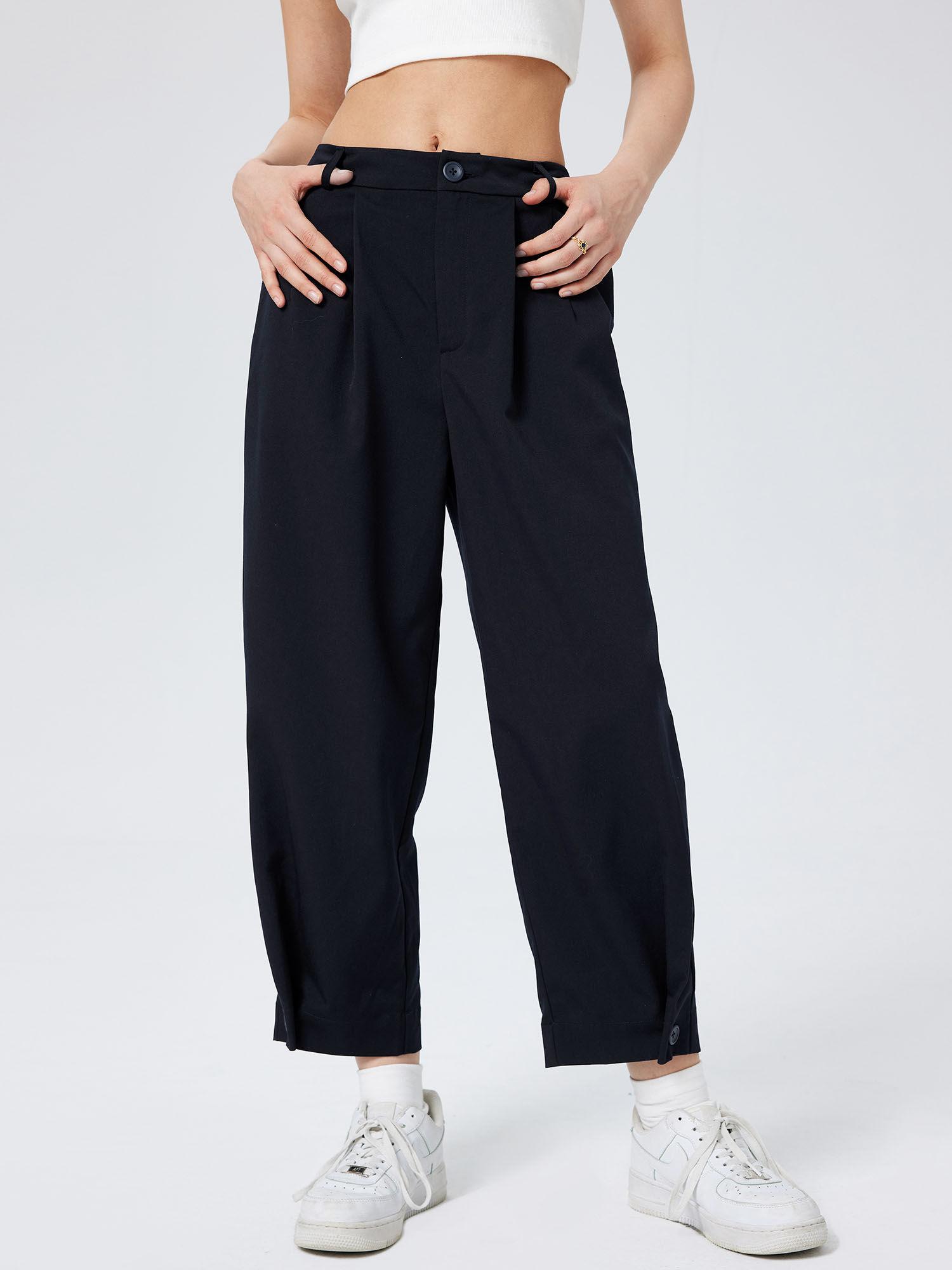 high waist tapered trousers