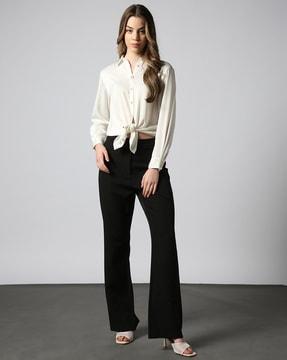 high-waist trousers