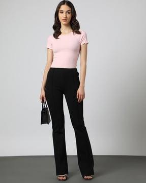 high-waist wide-leg pants