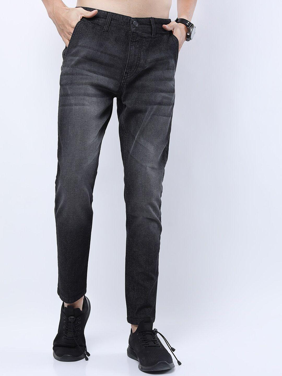 highlander men grey slim fit light fade stretchable jeans