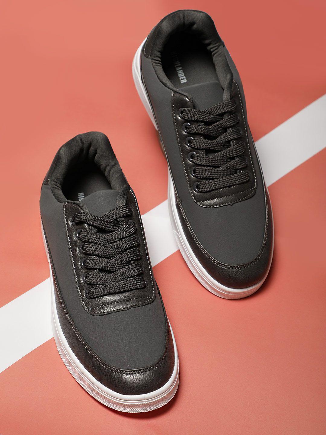 highlander pu lace-up sneakers