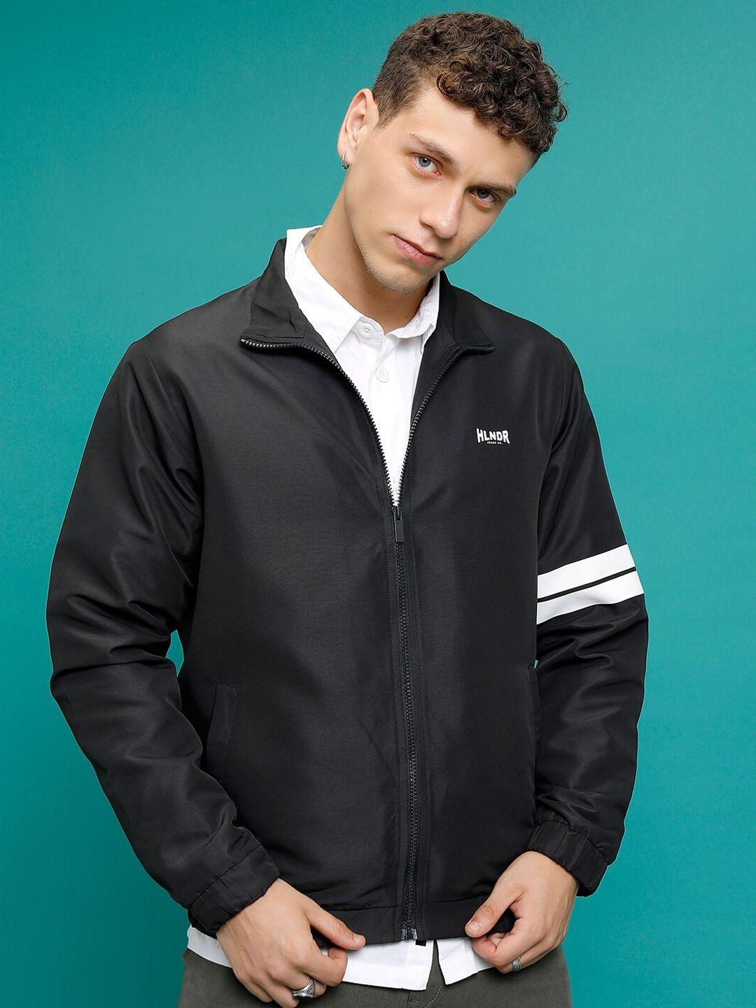 highlander black mock collar sporty jacket