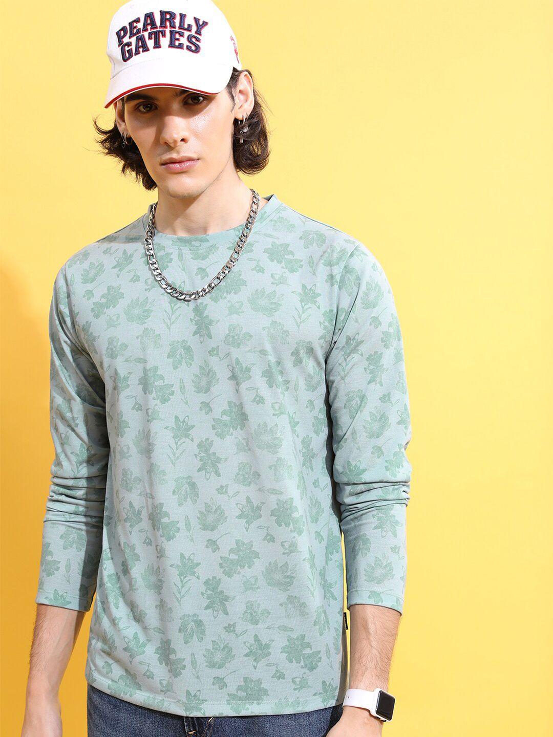 highlander green floral printed t-shirt