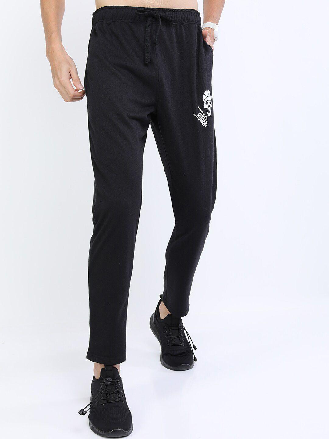 highlander men black printed track pants