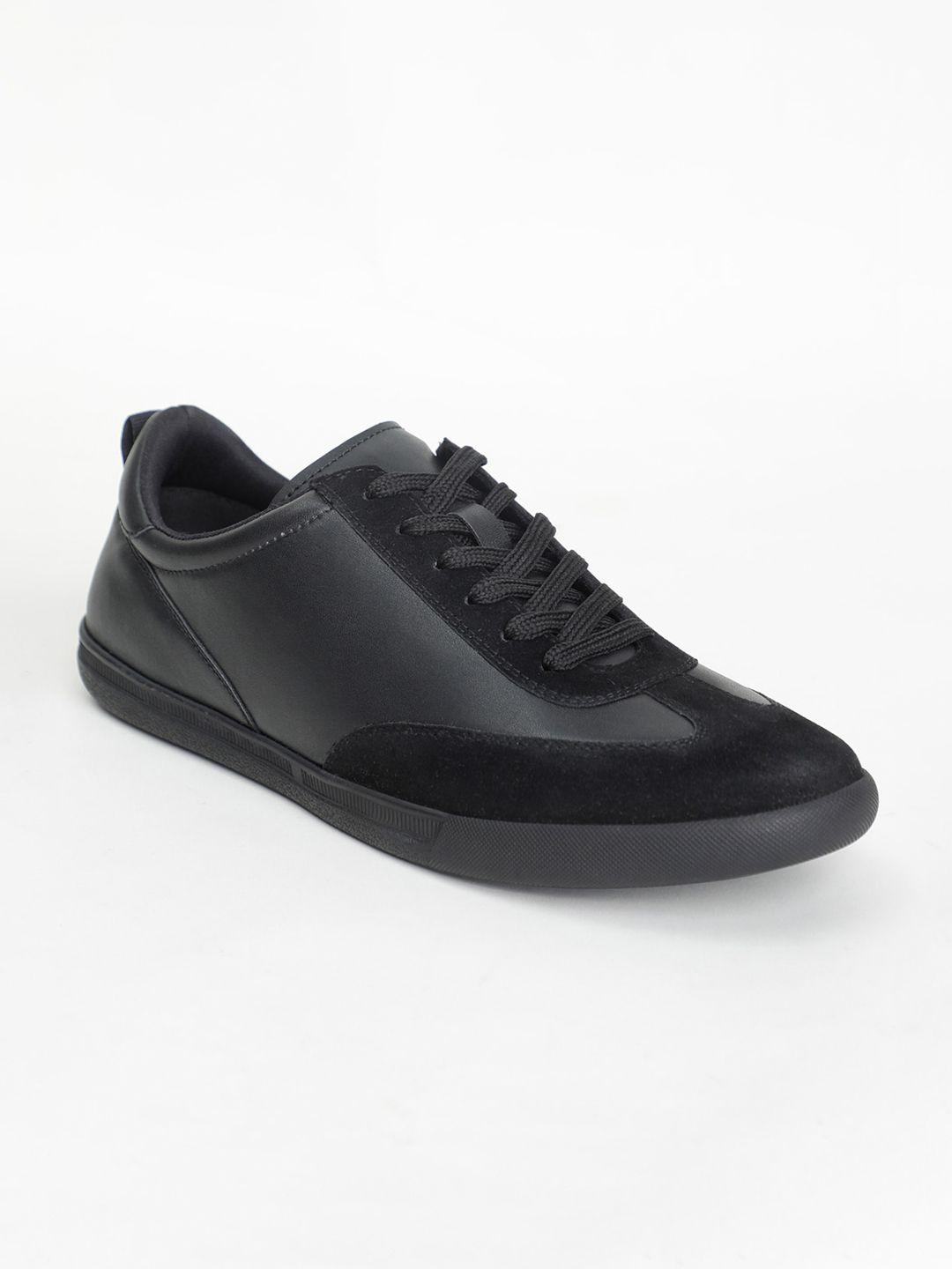 highlander men black pu sneakers