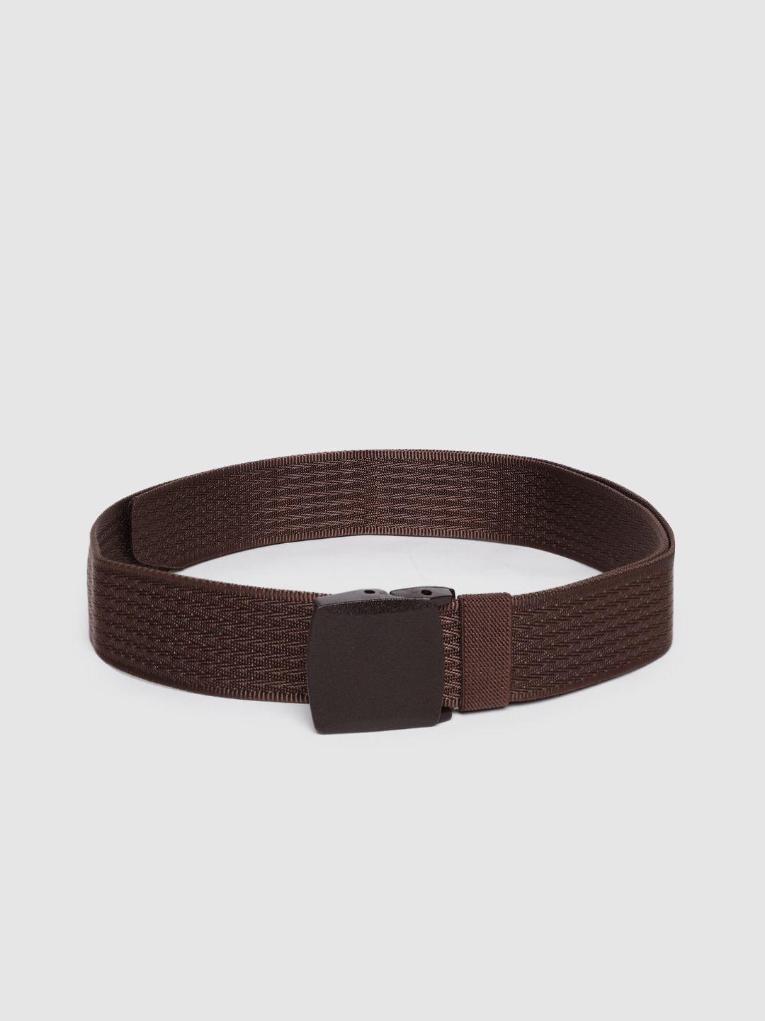 highlander men brown chevron woven design belt