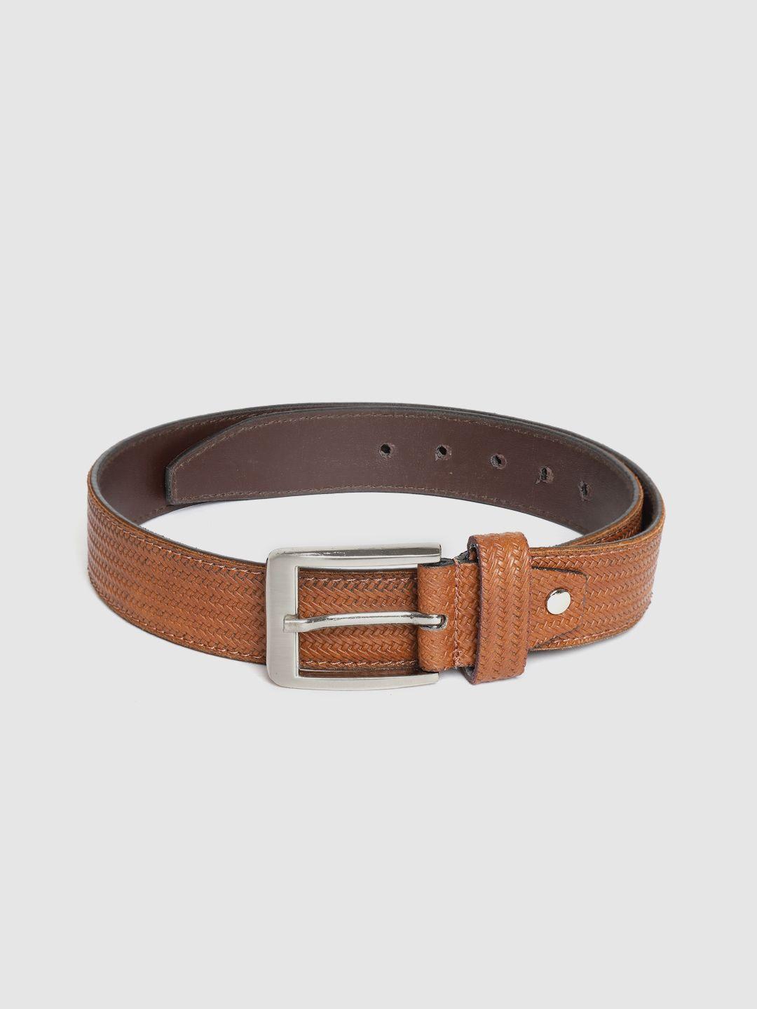 highlander men brown textured belt