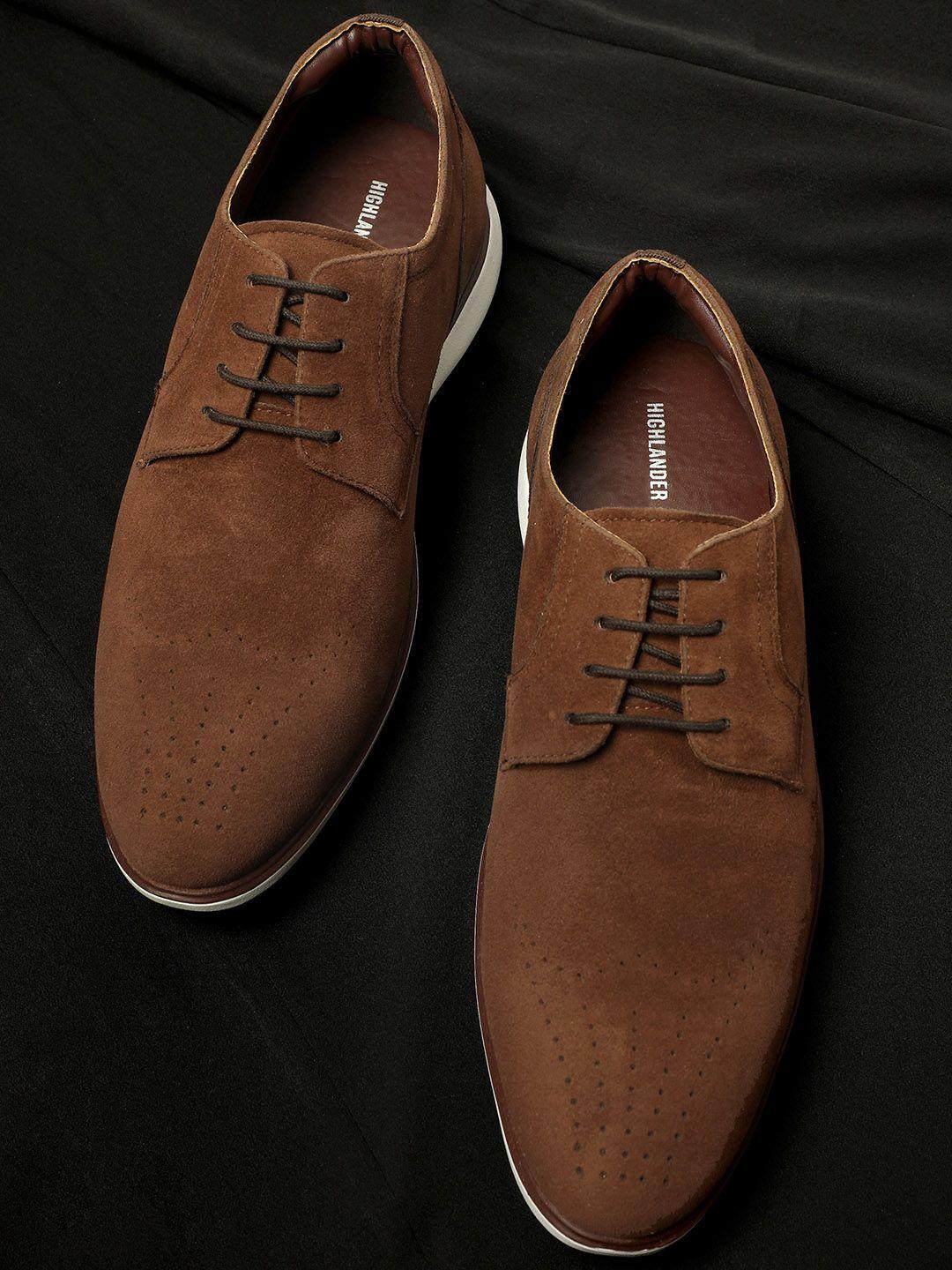 highlander men coffee brown derbys