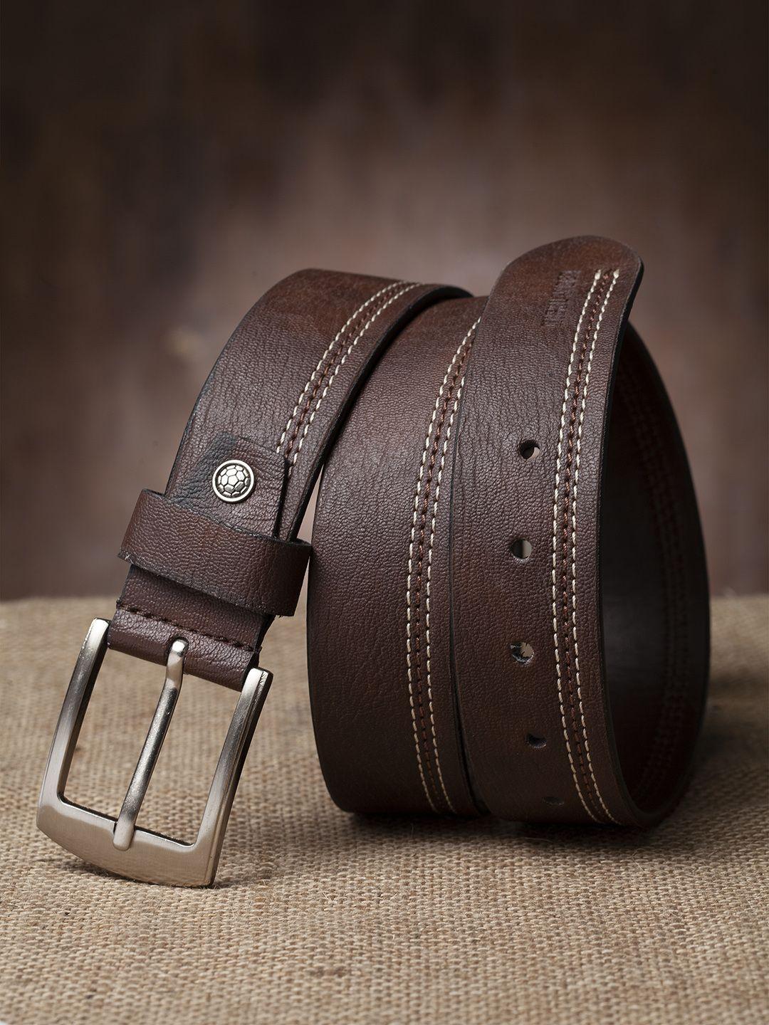 highlander men coffee brown solid belt