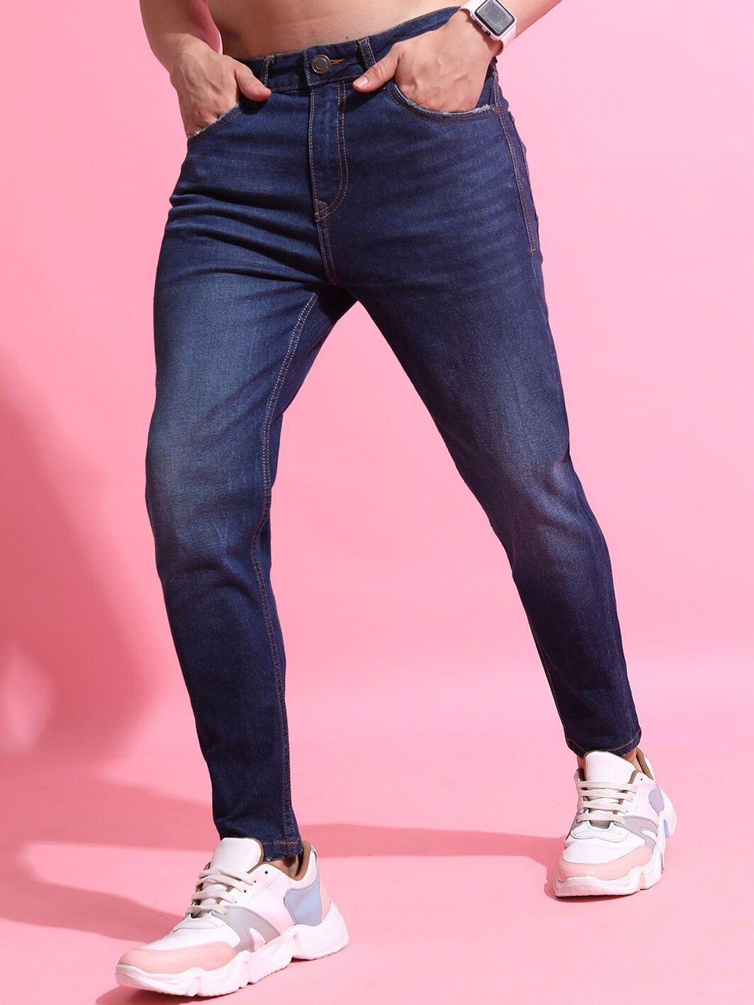 highlander men mid-rise super skinny fit light fade stretchable jeans