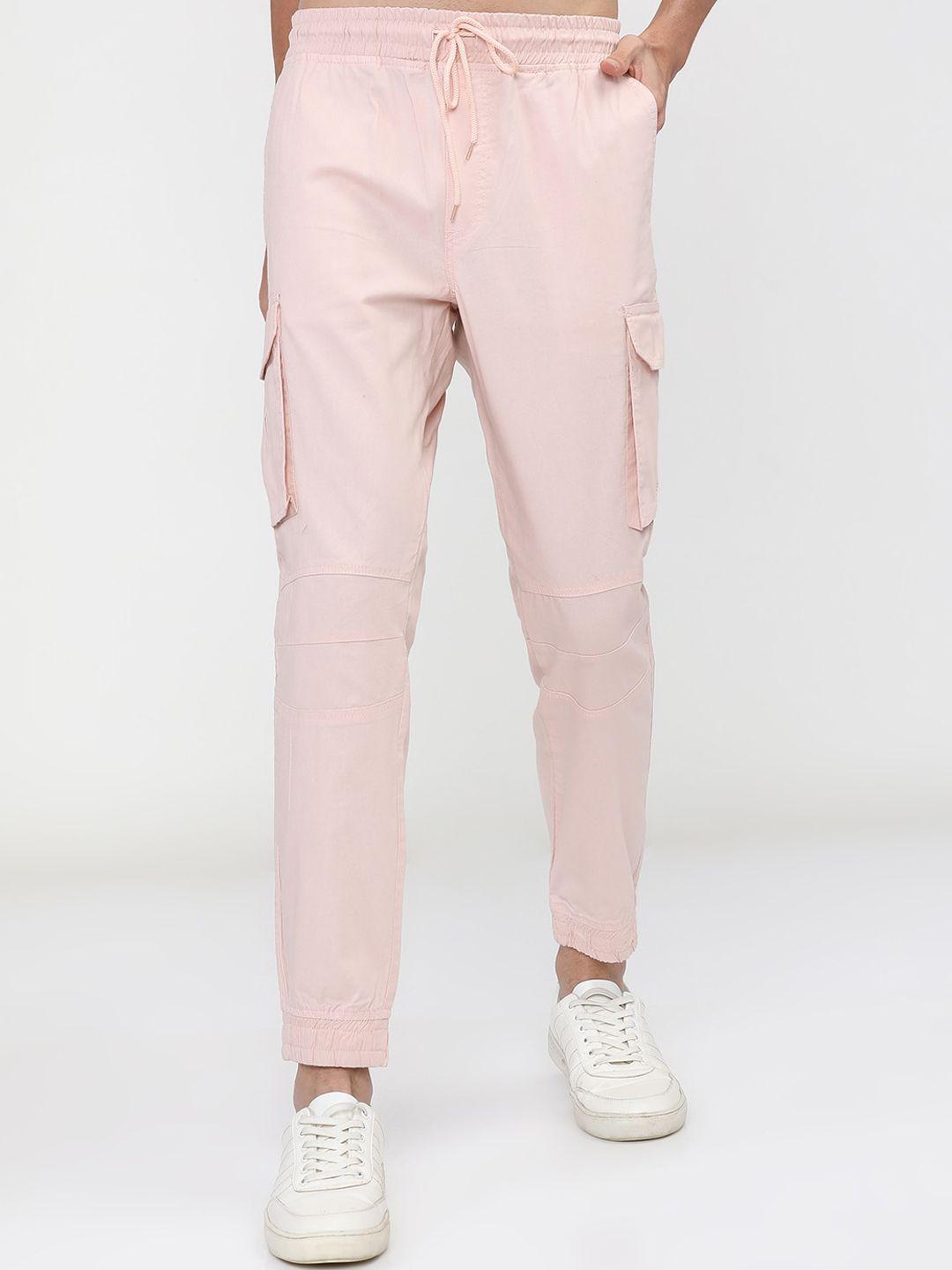 highlander men pink joggers trousers