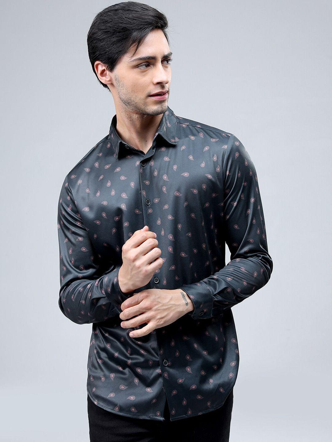 highlander men printed knitted party wear casual shirt