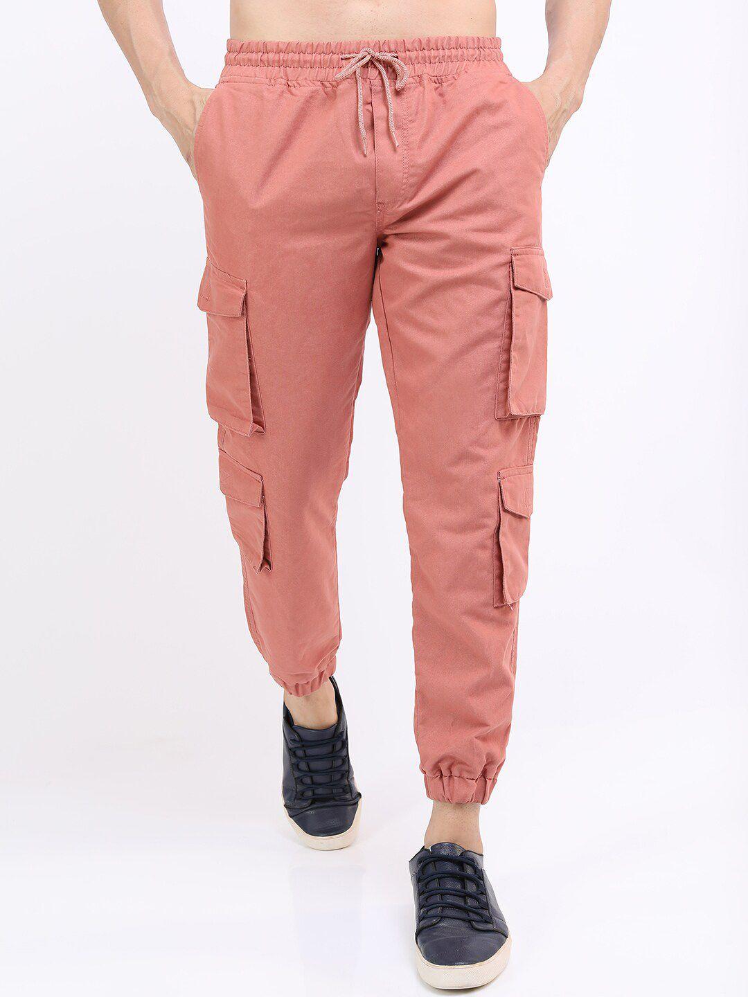 highlander men red joggers trouser