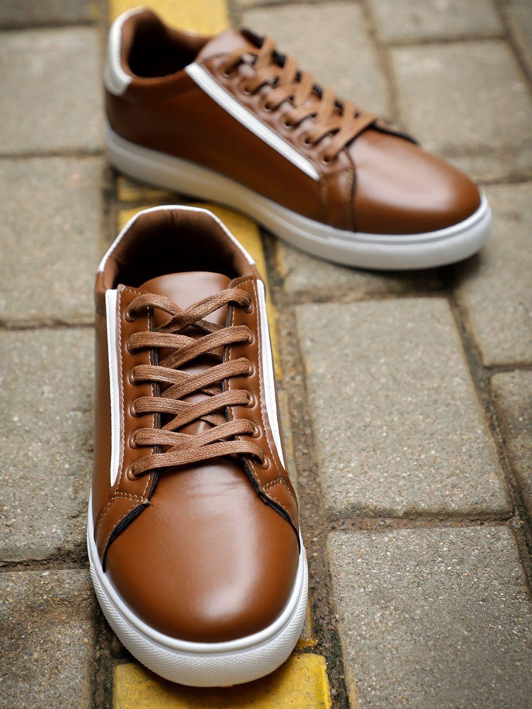 highlander men tan brown solid sneakers