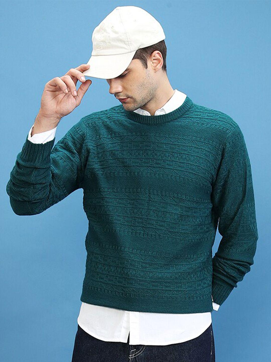 highlander self design acrylic pullover sweater