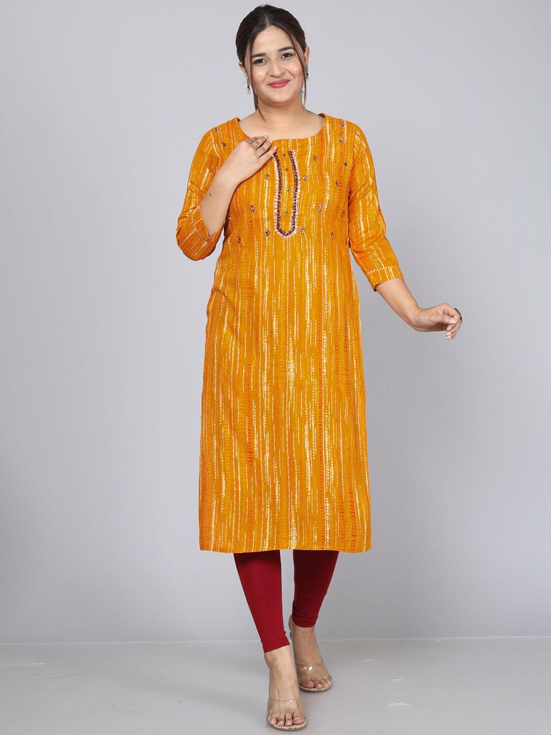 highlight fashion export leheriya printed thread work straight kurta