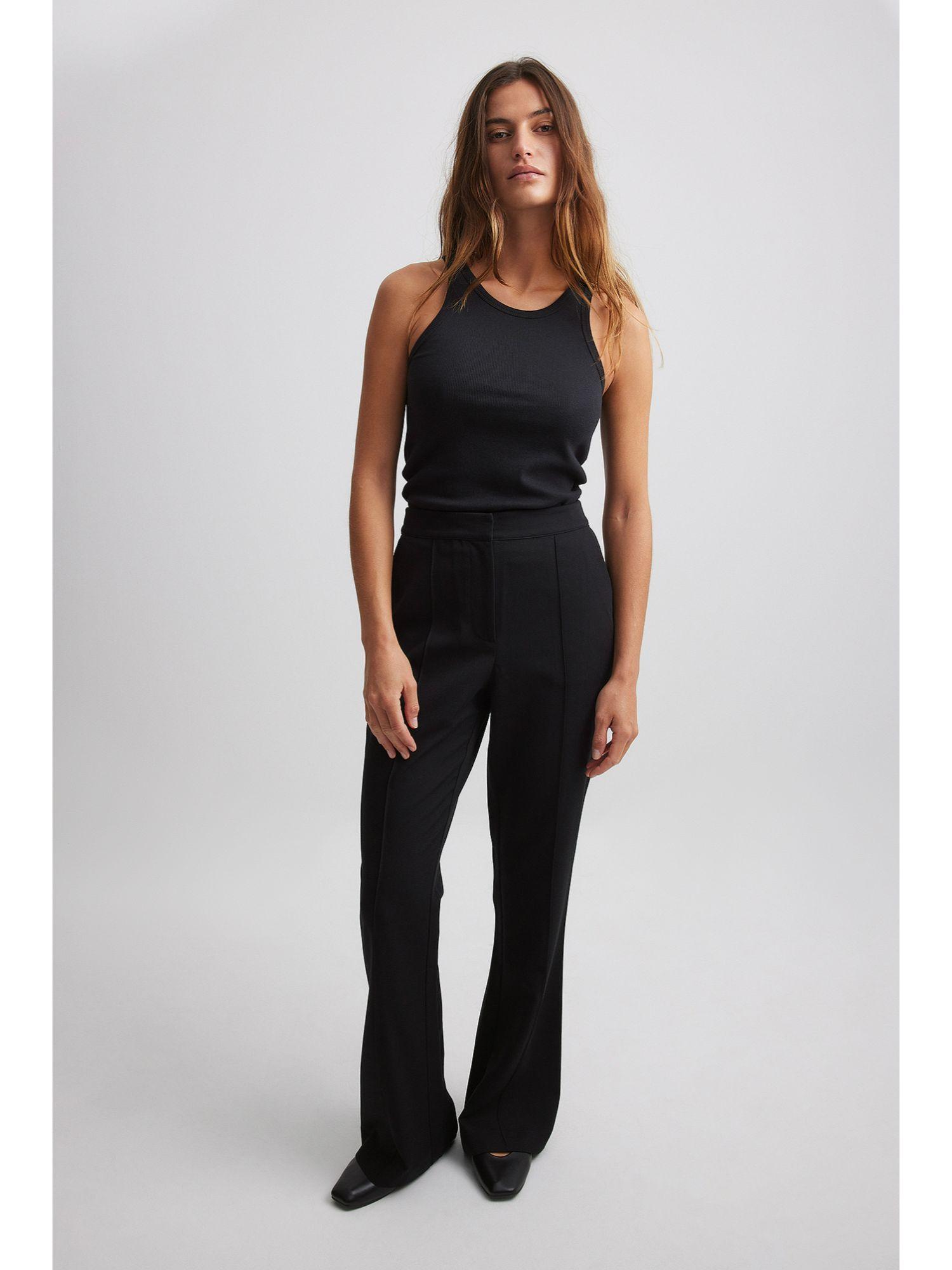 highwaist flared trousers black