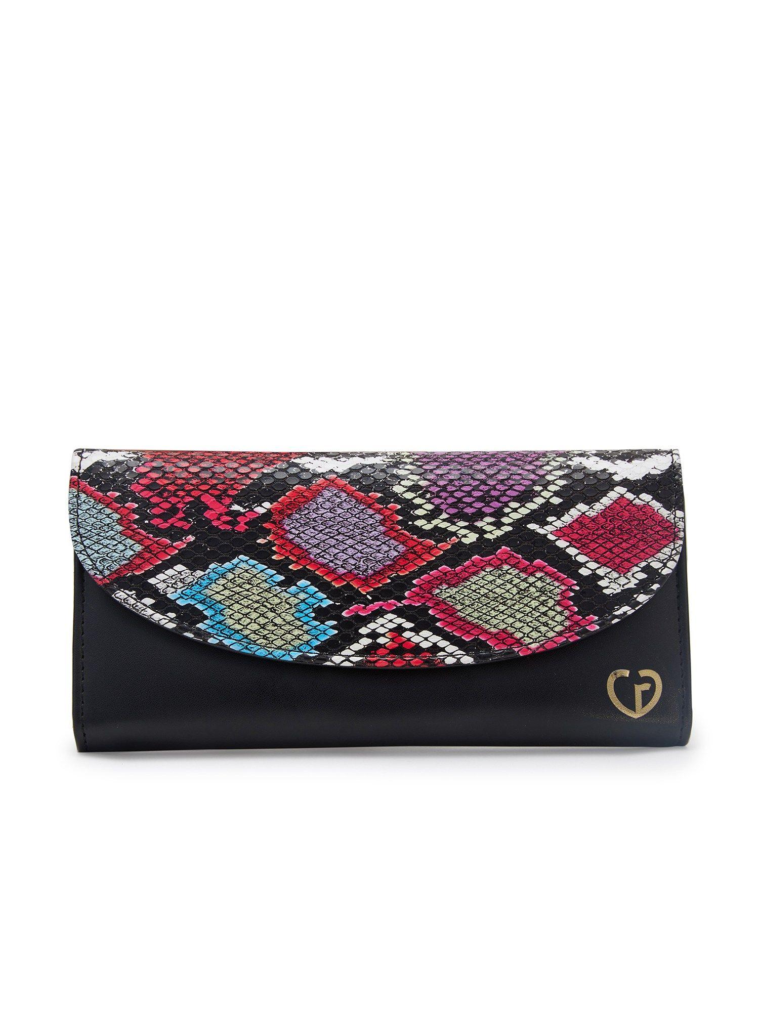 hilda flap over large wallet black