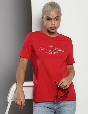 hilfiger script crew neck t-shirt