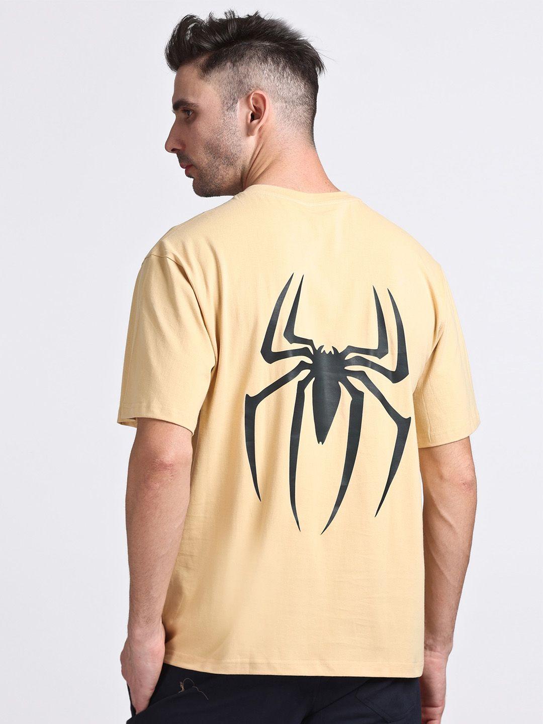 hillberg spider printed round neck cotton t-shirt