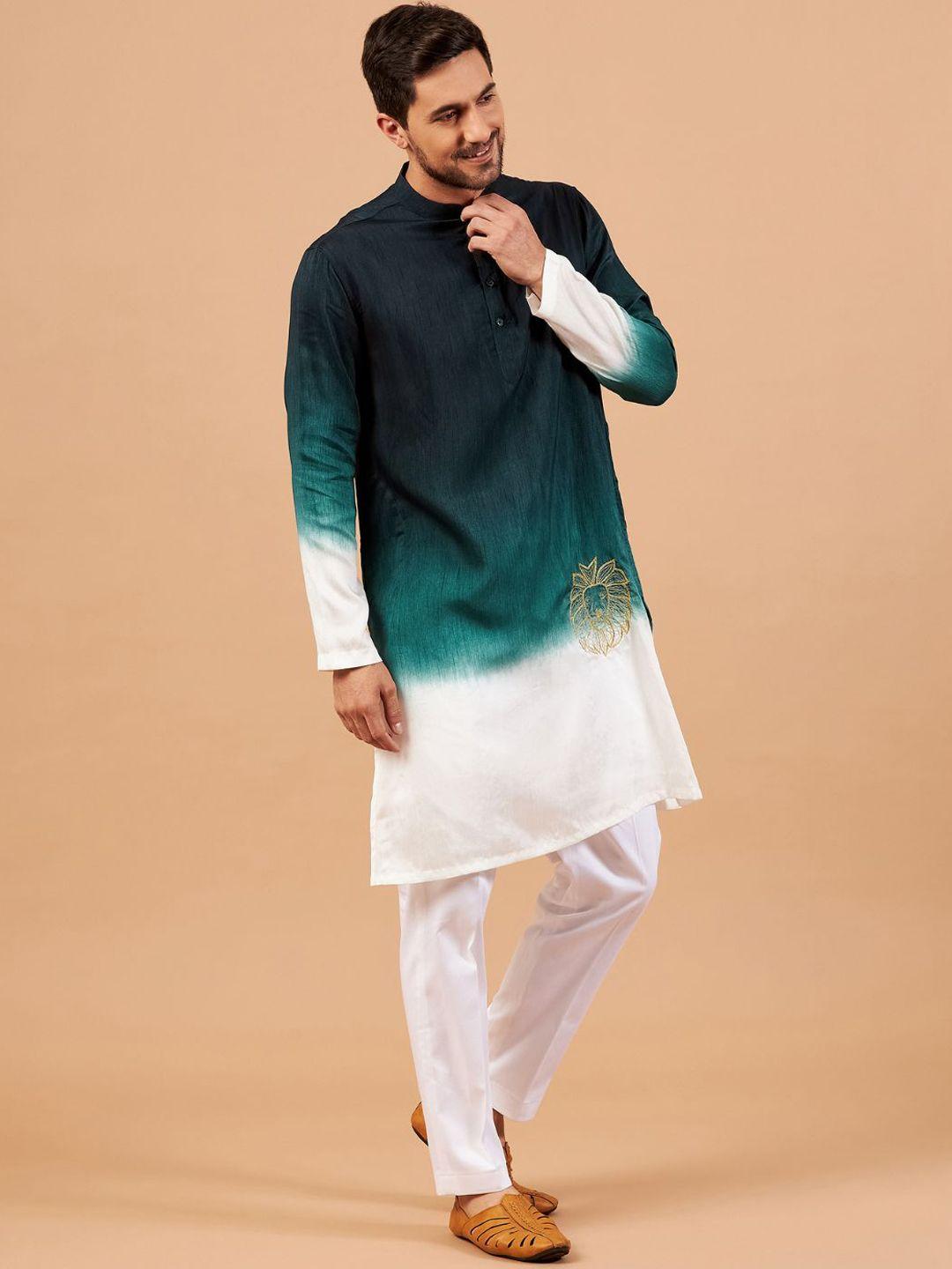 hilo design ombre dyed regular kurta with pyjamas