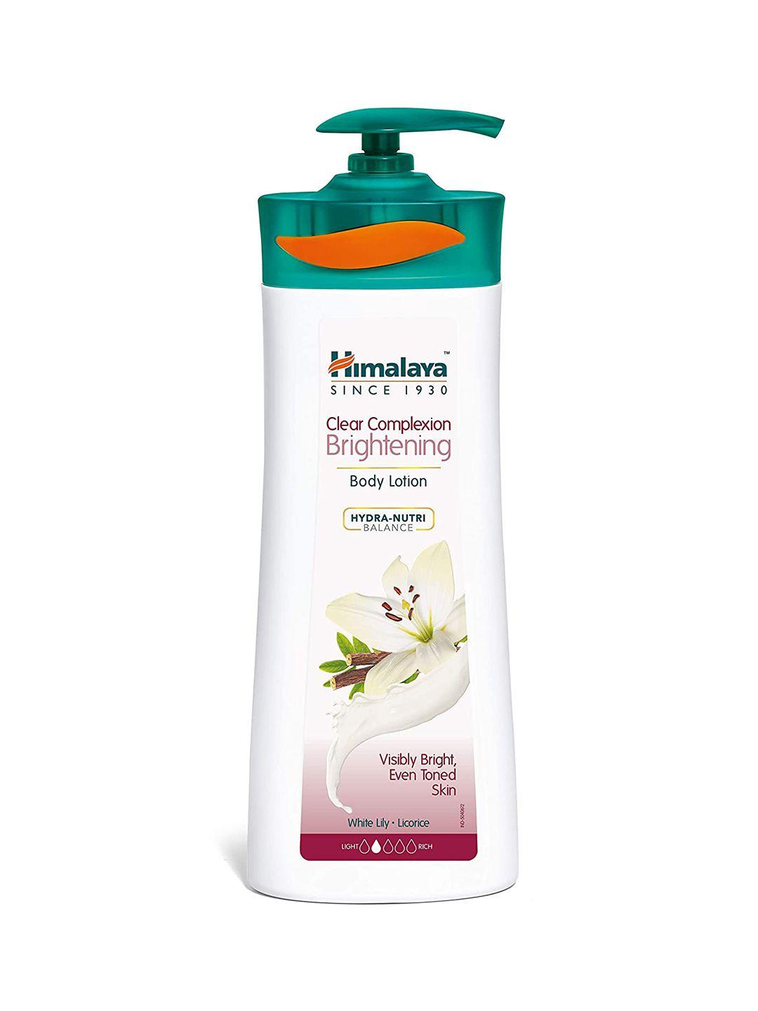 himalaya clear complexion brightening body lotion with white lily & licorice - 400 ml