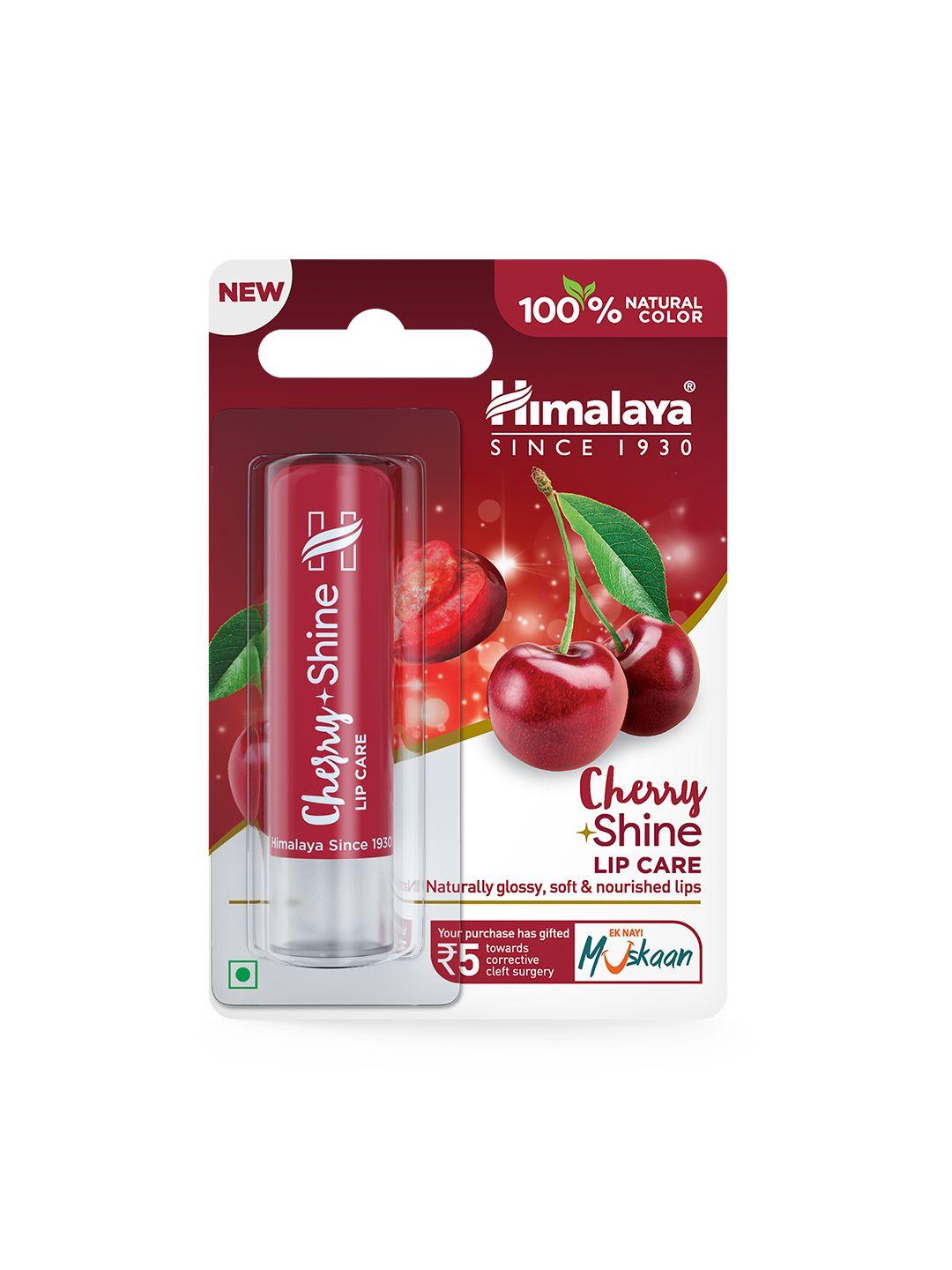 himalaya lip care for glossy soft & nourished lips 4.5 g - cherry shine