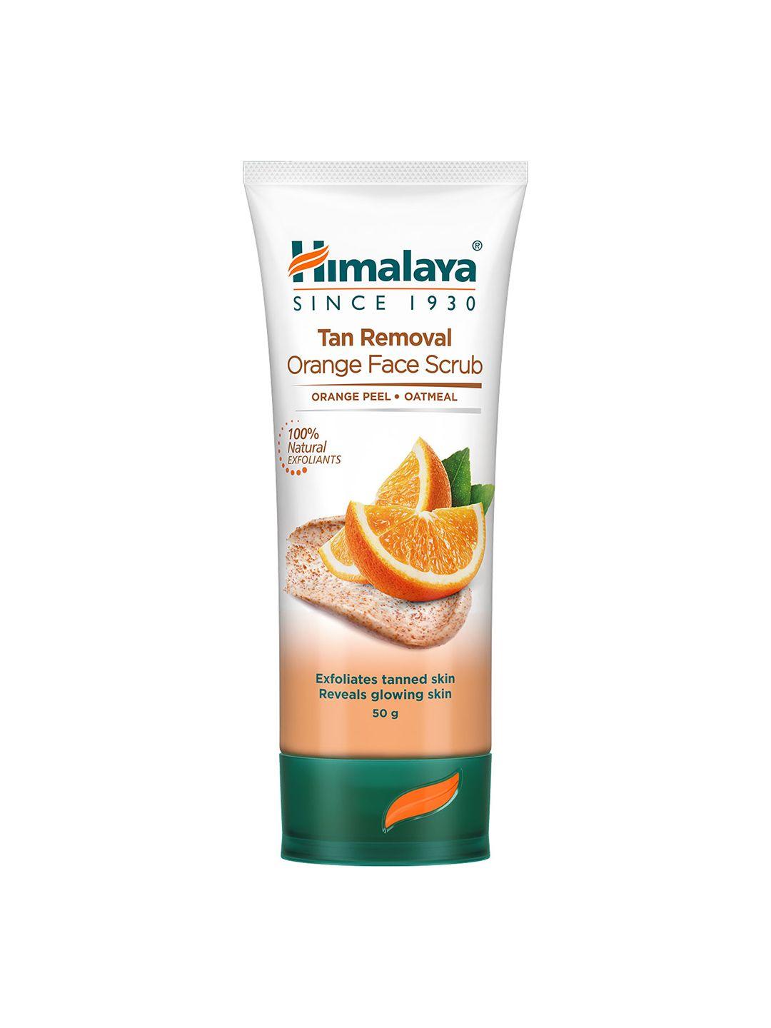 himalaya tan removal orange face scrub with oatmeal for glowing skin - 50g