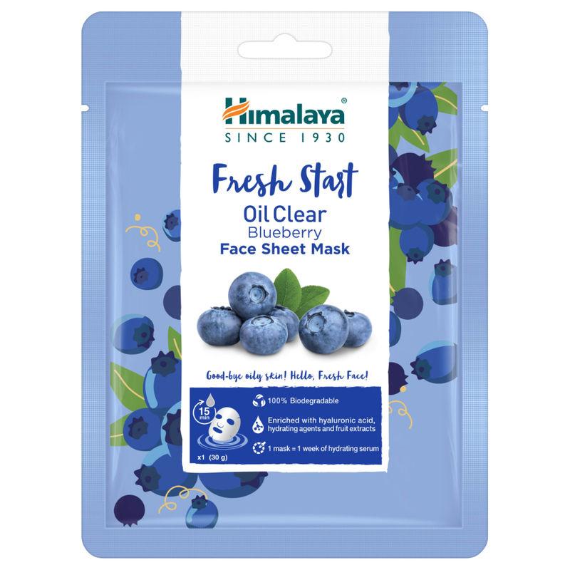 himalaya fresh start oil clear bluberry face sheet mask